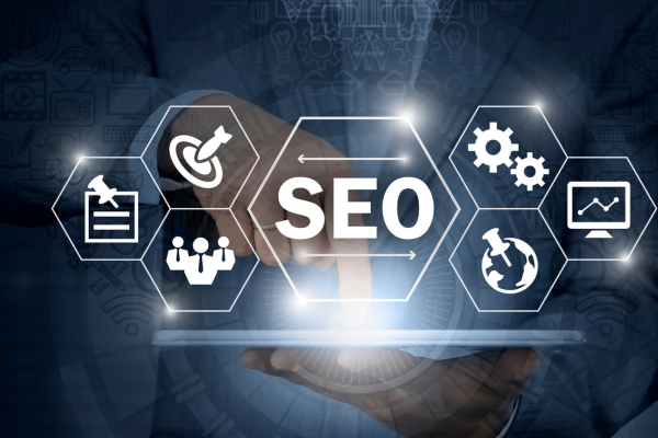 graphic showing elements of seo in 2025